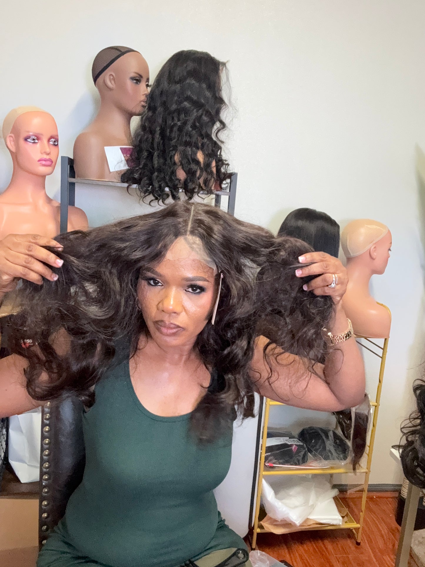 5x 5 Wavy Amanda Raw Wig